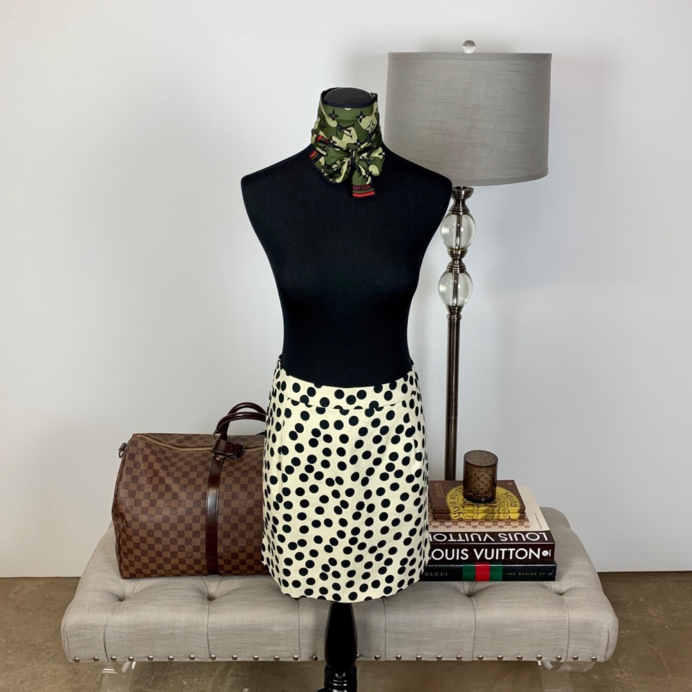 J. Crew Polka Dot Cotton Skirt